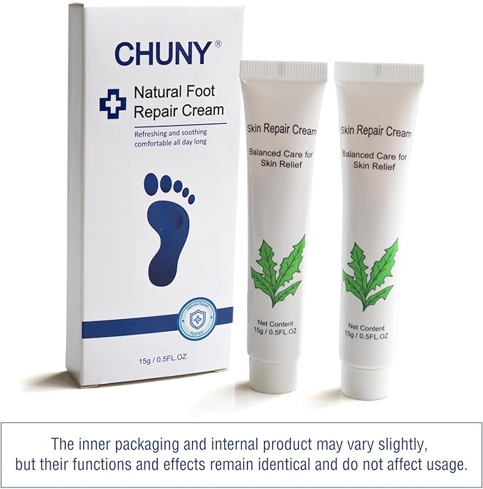 CHUNY Foot Cream for Cracked Heels Cream - Extra Strength for Cracked Heels, Dry Skin & Itchy Feet – Soothes Burning, Scaling & Irritation for Men and Women
