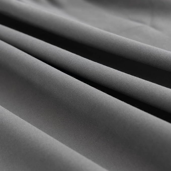 TSUTOMI Bed Skirt Full Size Ruffled Bed Skirt with Split Corners, 18 Inch Drop Dust Ruffle Bed Skirts with Platform, Gathered Style, 100% Microfiber, Grey