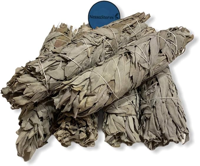 NESSASTORES - California White Sage Smudge Stick Incense 7"-8" Bundle #JC-009 (1 pcs)