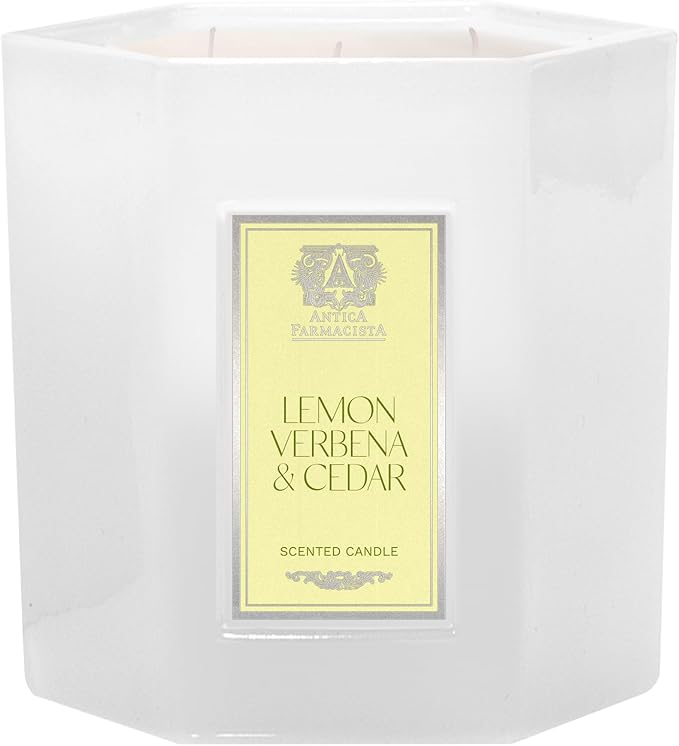 Antica Farmacista Three-Wick Candle - Decorative Home Candle - Long-Lasting & Premium Scented - Luxury Gift - Lemon, Verbena & Cedar, 25 oz