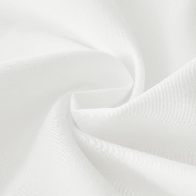 MEILA Wrap Around Bed Skirt Three Fabric Sides Elastic Dust Ruffled 14 Inch Tailored Drop,Easy to Install Fade Resistant-Natural White, Twin/Full