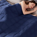 Weighted Blanket Twin Size (48"x72" 10lbs),Ultra Soft and Cozy Cooling Weighted Blanket for Adult,Heavy Blanket with Machine Washable Soft Blanket, Blue