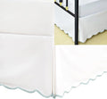 HIG King Bed Skirt - Easy Fit Scallop Edge Pleated Bedskirts with Spilt Coner, 18 Inch Drop Anti-Slip Dust Ruffle, Thick Fabric for Enhanced Privacy, Pre-Washed for Long-Lasting Use, Machine Washable