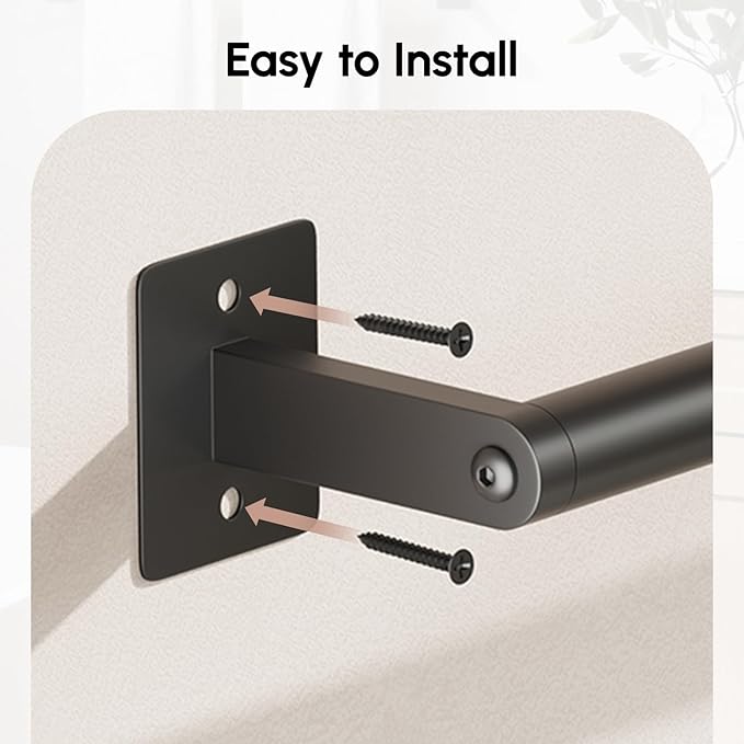 USHOWER Matte Black Towel Bar, 18 Inch Towel Racks for Bathroom Wall Mounted, Heavy Duty Stainless Steel Towel Holder, Easy Installation (Total Length 20 Inch)
