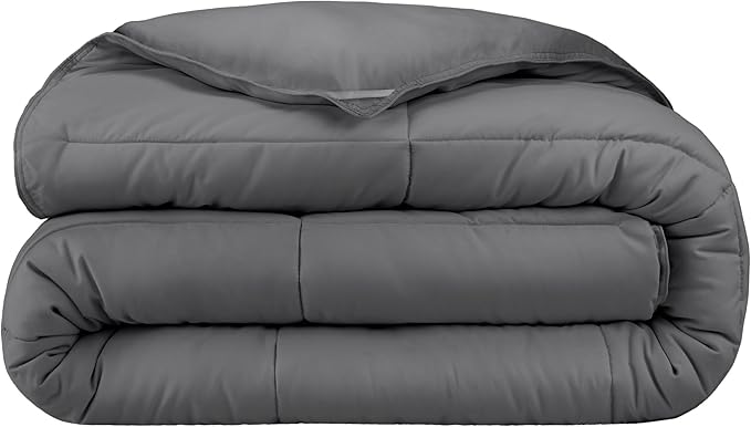 Bare Home Duvet Insert Comforter - Oversized King - Goose Down Alternative - Ultra-Soft - Premium 1800 Series - All Season Warmth - Bedding Comforter (Oversized King, Grey)