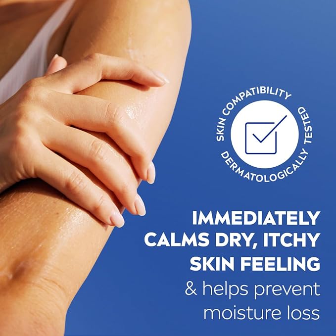 NIVEA Intense Healing Body Lotion for Very Dry, Itchy Skin with Glycerin, Provitamin B5 and Niacinamide, 72-Hour Body Moisturizer, 33.8 Fl Oz Value Size Pump Bottle