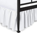 Ruffled Bed Skirt with Split Corners, White, King 24 Inch Drop Bedskirt, Hotel Quality Brushed Microfiber Wrinkle Free Dust Ruffle Bed Skirt King Size