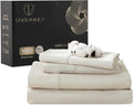 100% Egyptian Cotton Sheets Cal King Sheet Set 1000 Thread Count Sateen Weave Soft Breathable 16-Inch Deep Pocket 4PCS（California King,Linen）