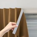 Self Adhesive Curtains, Stick Curtain Blackout Shades Window Cover Curtains for Living Room No Drilling, 35" W X 71" L, Brown, 1 Panel