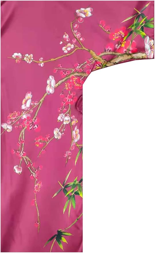 women's 100% silk kimono, short bathrobe pajamas, kimono pajamas