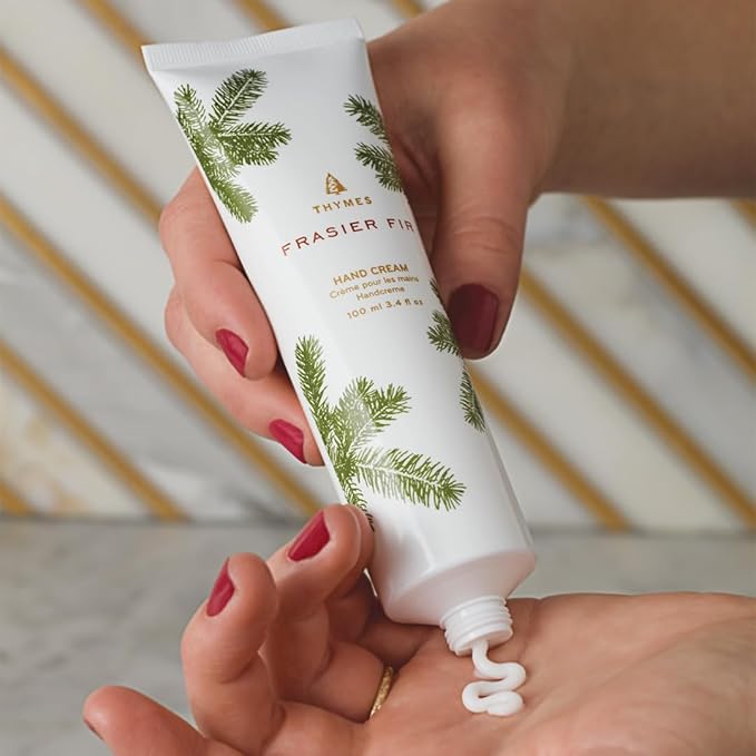 Thymes Frasier Fir Hand Cream - Hand Moisturizer for Dry Skin (3 fl oz)