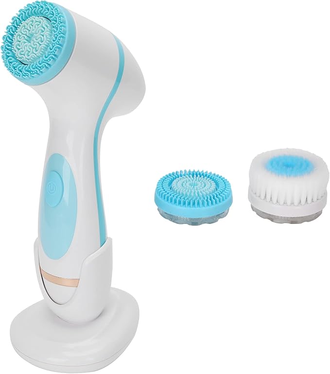 Yosoo Electric Silicone Facial Cleansing Brush Blue for Deep Clean Skin Care