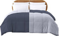 Modern Threads Down Alternative Reversible Comforter Denim/Cloud Blue Twin