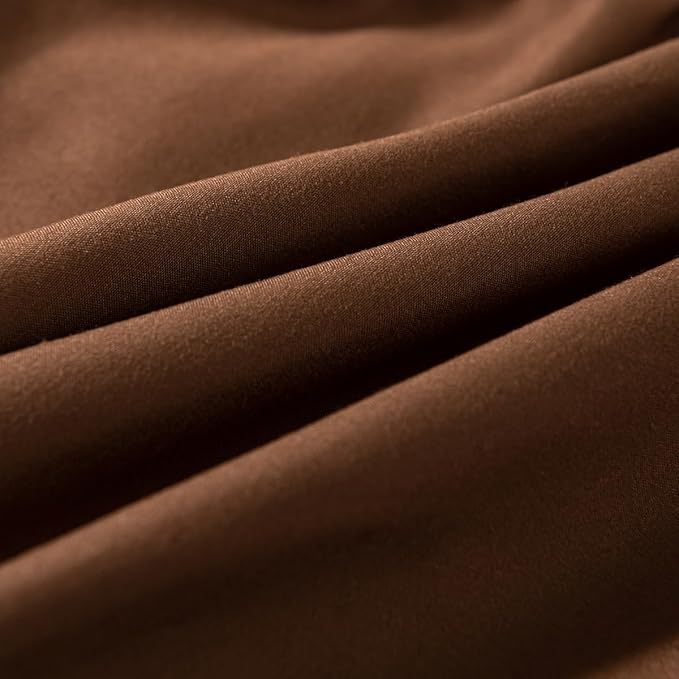Brown Bed Skirt Twin Size Ruffled Bed Skirt with Split Corners, Twin Bed Skirt 14 Inch Drop,Twin Size Bed Skirt Brown for Ruffled Bed Skirt with Split Corners, Bed Skirt Twin Size