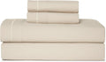 CASUAL LIVING King Sheets 4 Piece Set with 2 Pillowcases, Soft Microfiber Hypoallergenic Washable Deep Pocket Lightweight Bedding Elasticized, King Sheet Sets, Beige