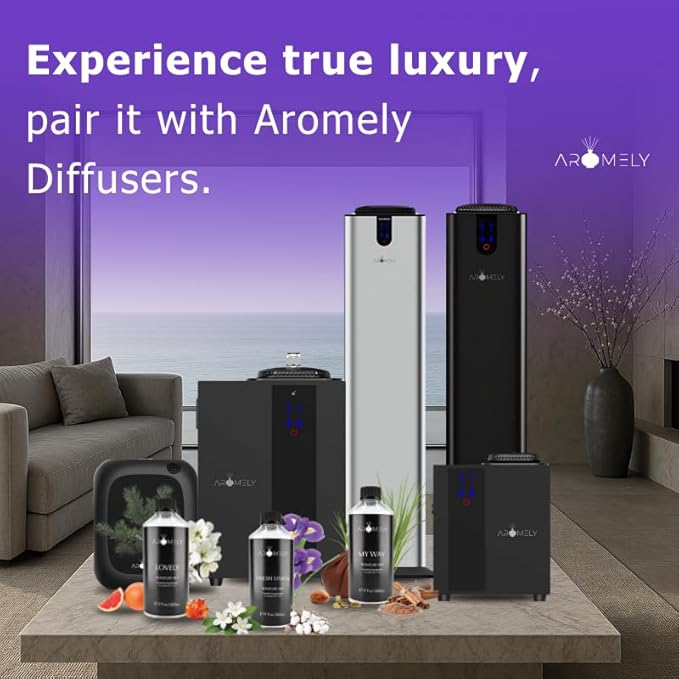 Aromely Diffuser Oil Majestique a Sophisticated Blend of Bergamot, Sandalwood, Oud, Jasmine, Saffron, Sweet Berry, Oakmoss, and Vanilla Creating an Exquisite Fragrance for Scent Diffusers (120ml)
