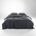 Olive + Crate Tencel Eucalyptus Cooling Duvet Cover Set - Hypoallergenic, Lyocell Tencel Duvet Cover - Soft, Temperature Regulating with Hidden Button Closure & Corner Ties - Twin XL [Charcoal]
