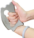 BYYDDIY Stainless Steel Massage Scraper Tool for Large Hands, Derma Edge Massage Tools,Gua Sha Scraping Tool for Physical Therapy,Muscle Scraper Tool (N)