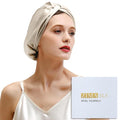 ZIMASILK 100% 22 Momme Mulberry Silk Bonnet for Sleeping Women, Breathable Silk Hair Wrap for Premium Hair Protection - Reducing Friction (1Pc, Cream)