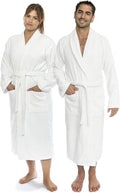 Classic Turkish Towels CTT Premium 100% Turkish Cotton Terry Cloth Bath Robe for Women & Men, Soft & Plush Long Unisex Robe