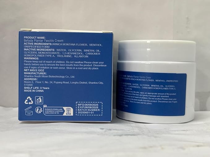 Plantar Fasciitis Cream (2.12OZ) - Spur Cream Soothes Stiffness and soreness, heel spurs & other foot discomfort , Natural Herbal Formula with Arnica & Menthol, Suitable for Sensitive Skin