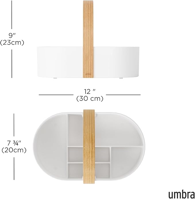 Umbra Bellwood Cosmetic Organizer, White/Natural