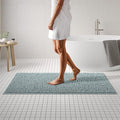 MAYSHINE Round Area Rug Set for Bathroom | Soft Plush Chenille Bath Mat, Water Absorbent Non-Slip Bathroom Rug | Washable Shag Carpet for Shower, Bedroom, or Home Décor | 36"x36" (Round) | Spa Blue
