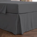 Mellanni Bed Skirt Twin Size - Bed Skirting - 15-Inch Tailored Drop Pleated Dust Ruffle - Hotel Luxury Bedding - Wrinkle, Fade, Stain Resistant - 1 Bedskirt (Twin, Gray)