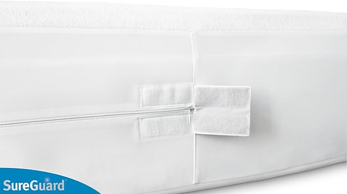 Cal King (6-8 in. Deep) SureGuard Mattress Encasement - 100% Waterproof, Bed Bug Proof, Hypoallergenic - Premium Zippered Six-Sided Cover