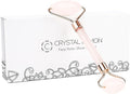 Natural Jade Roller for Face - Aging Wrinkles, Puffiness Facial Skin Massager Treatment Therapy - Premium Jade Stone, by Crystal Lemon (Rose Quartz)