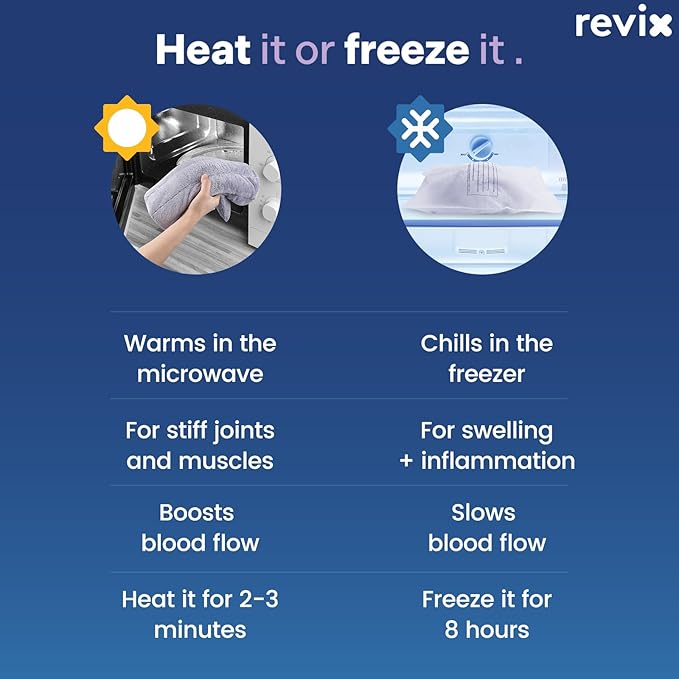 REVIX Extra Large Microwave Heating Pad for Back with Moist Heat, Microwavable Heated Wrap for Full Back, Stomach, Shoulder and Neck,Leg, Support Cold Therapy