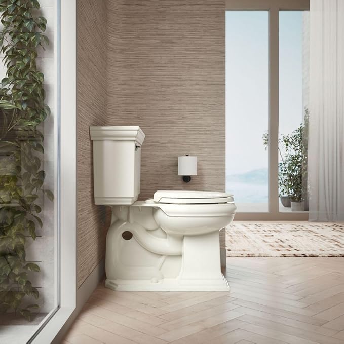 KOHLER 4639-RL-47 Cachet ReadyLatch Round Toilet Seat Soft Close, Almond