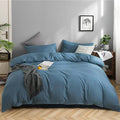 KAREVER Lake Blue Comforter Set King Solid Blue Bedding Quilt Set Men Bright Blue Blanket Set Adult Lightweight Breathable Durable Royal Blue Comforter Set Women Bed Comforter Set Breathable Bedding