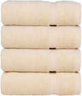 Luxury Hotel & Spa Ultra Soft Hand Towels 100% Turkish Cotton - Beige - Set of 4
