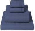 Mellanni Queen Sheets Set - 4 PC Iconic Collection Bedding - Hotel Luxury, Extra Soft, Cooling Bed Sheets - Wrinkle, Fade, Stain Resistant (Queen, Blue Nova)