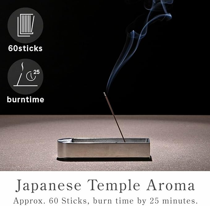 Kyoto Hinoki Incense Sticks - Japanese Temple Aroma, Ideal for Relaxation & Meditation, Approx. 60 Sticks (0.044 Pounds) - Premium Quality Incense for Spiritual & Home Use Nagomikobo