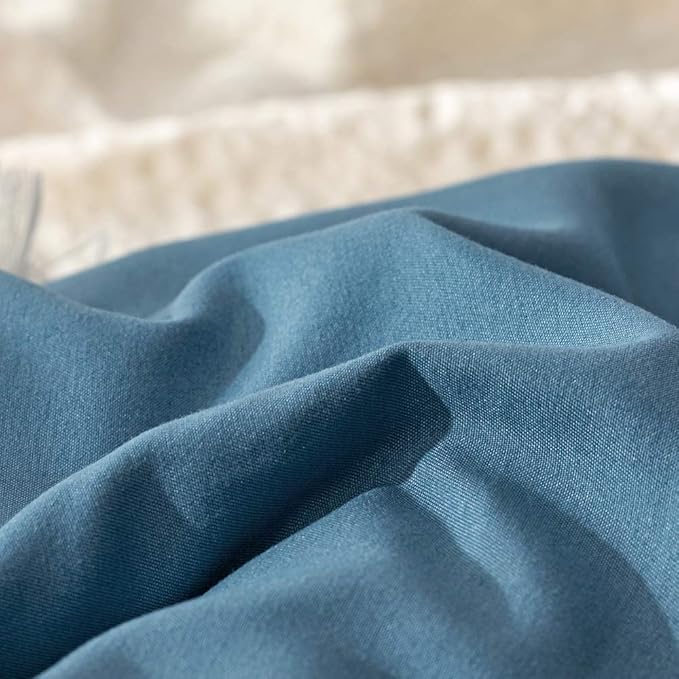 KAREVER Lake Blue Comforter Queen Blue Bedding Set 3 Pieces Light Blue Comforter Set 1 Blue Queen Comforter with 2 Pillowcases