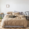 Cottonight Khaki Comforter Set King Beige Champagne Bedding Comforter Women Men Taupe Sand Color Quilts Blanket Soft Breathable Cozy Lightweight Modern Solid Dark Champagne Comforter Set All Season