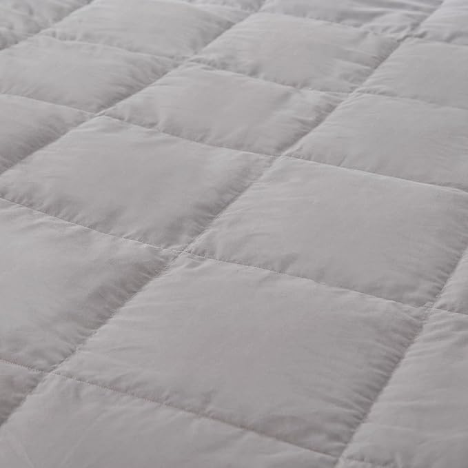 Globon Summer Down Blanket King Size, Extra Lightweight Comforter/Duvet Insert for Hot Sleepers, Noiseless & Extra Soft,12 Ounce Fill Weight, Grey