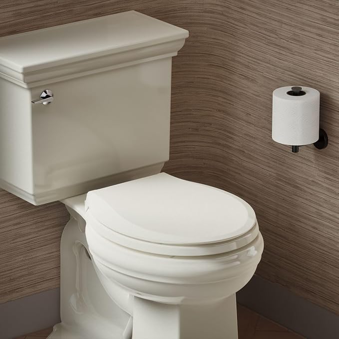 KOHLER 4639-RL-96 Cachet ReadyLatch Round Toilet Seat Soft Close, Biscuit