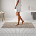 MAYSHINE Plush Shaggy Chenille Bath Mat | Extra Soft, Super Absorbent, Non-Slip Bathroom Rug | Fluffy Microfiber, Area Rug Sets for Bathroom Floor, Kitchen, Living Room | 59"x31" | Beige