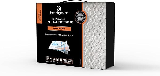 Bedgear Full Dri-Tec Mattress Protector – Waterproof, Breathable, Washable, Adjustable Base Compatible – Deep Pocket Fitted Pad Fits 18” Mattress – White