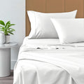 Pizuna Pure 100% Cotton King Size Sheets, 800 Thread Count Long Staple Cotton Crisp Sateen Sheets with 15inch Deep Pocket