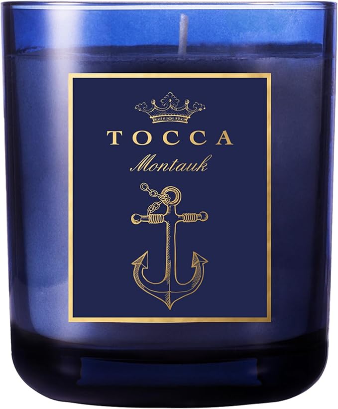 TOCCA Montauk 10oz Candle - Sea Salt & Cucumber Scented, Hand Poured Soy-Wax Blend with 100% Cotton Wick, 60 Hour Burn Time