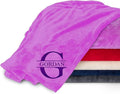 Personalized Passion Blankets with Custom Name & Initial Monogram - Super Soft Cozy Fleece - 80x60 Inches Customized Purple Blanket for Him and Her