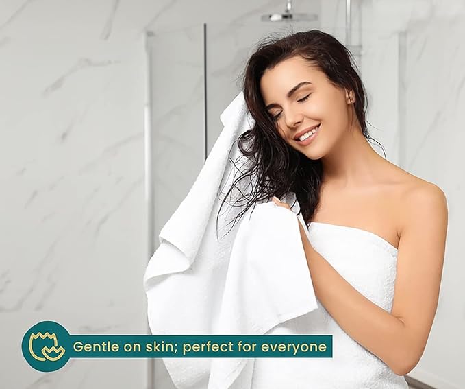 100% Cotton Bath Towel Set Pack of 60|500 GSM|Soft Large Bath Towel|Super Absorbent|Quick Dry|Ideal for Pool Home Gym Spa Hotel|Perfect for Daily Use|Bath Towel Set 24 x 48 Inches|White