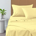 Pizuna Pure 100% Cotton Sheets California King Size, 800 Thread Count Long Staple Cotton Crisp Sateen Sheets California King with 15" Deep Pocket (Combed Mellow Yellow Cotton Sheets California King)