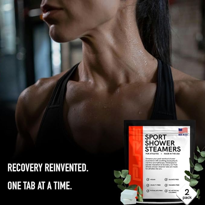 Sport Shower Steamers - Made in USA with Natural Lemon Essential Oil, Aromatherapy, Stress and Sinus Relief, Muscle Recovery for Athletes, Best Christmas Stocking Stuffers for Runners
