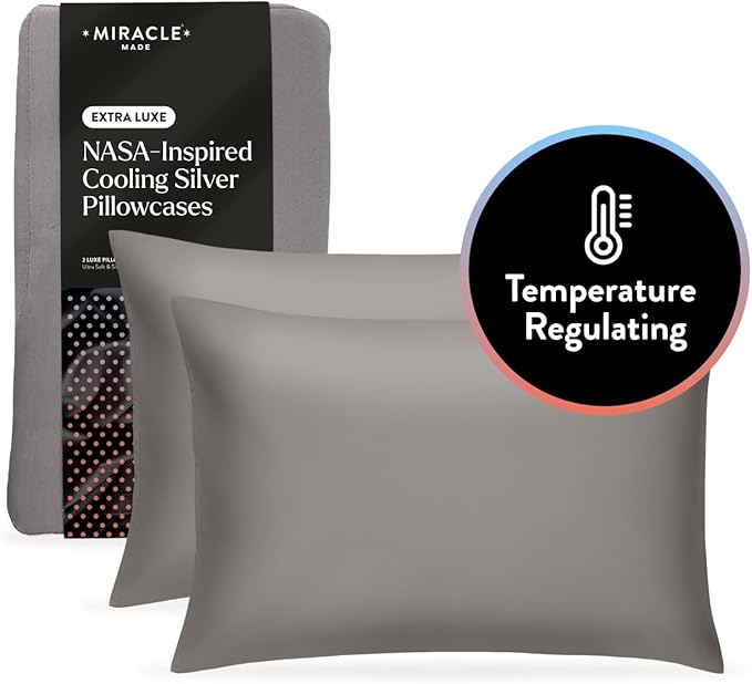 Miracle Made® Extra Luxe Cool It Tech Pillowcases (Stone, King/Cali King)