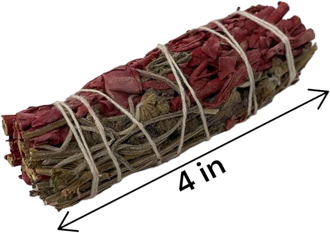 NESSASTORES - White Sage Dragon's Blood & Lavender 4 inch smudge stick bundles for cleansing and meditation. #JC-078 (6 pcs)